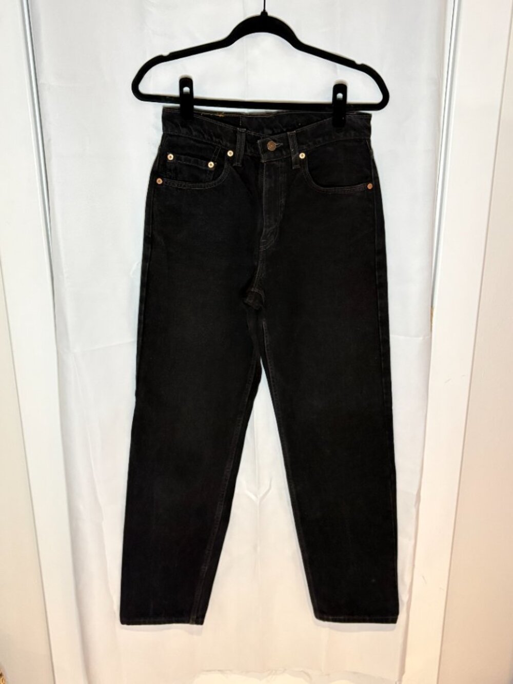 Vintage 90s Levi’s 550 Relaxed Fit Men's Black Jeans | Made in the USA | 29x32